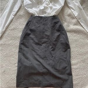 Theory Gray Pencil Skirt